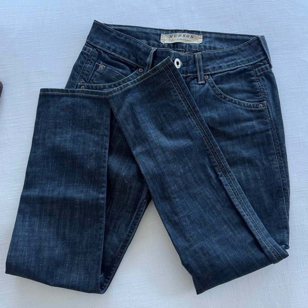 Hudson Jeans Women's Straight Leg Dark Blue Denim